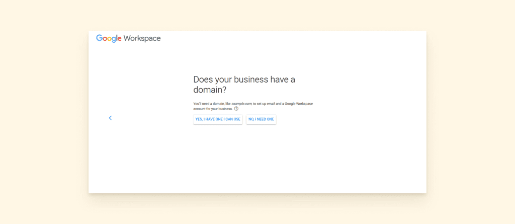 Google Workspace 域注册